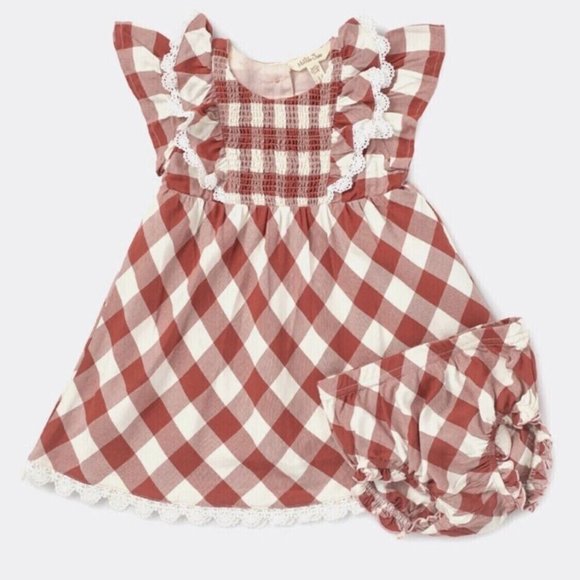 Matilda Jane Other - Matilda Jane Kassidy Dress Baby Size 3/6 months & denim ruffle pants 12/18 mo